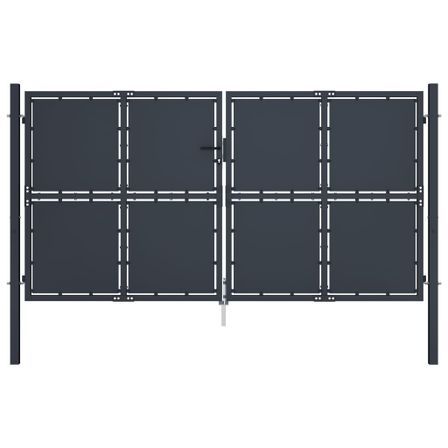 Portail de jardin Acier 300x150 cm Anthracite