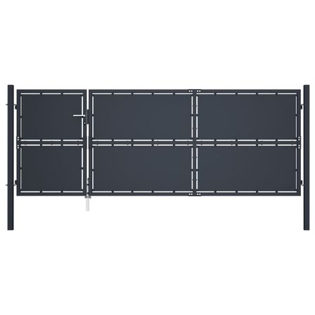 Portail de jardin Acier 350 x 125 cm Anthracite