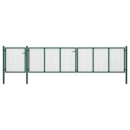 Portail de jardin Acier 500 x 100 cm Vert