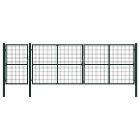 Portail de jardin Acier 500 x 150 cm Vert