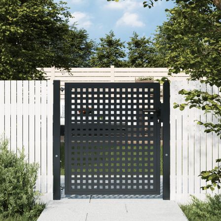 Portail de jardin anthracite 105x150 cm acier