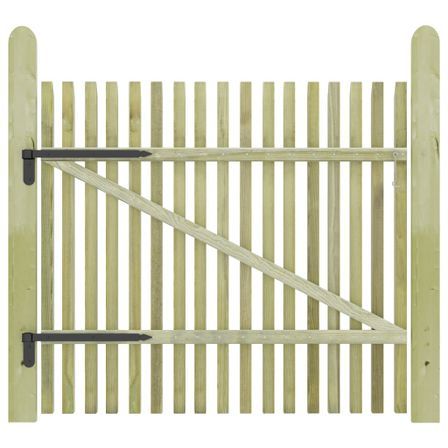 Portail de jardin en piquets Bois de pin imprégné 100x100 cm