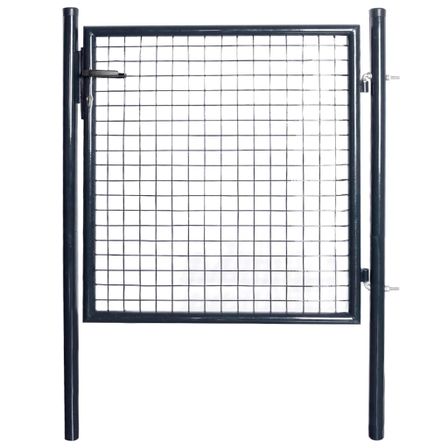 Portail en maille de jardin Acier galvanisé 85,5x100 cm Gris