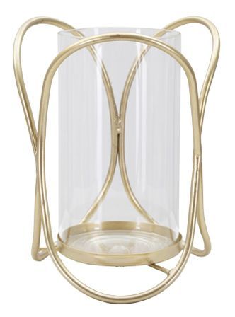 Porte-bougie glox or cm ø 16x21,5