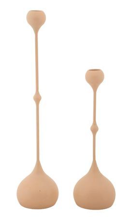 Porte-bougies slimmy rose, lot de 2 pièces, ø 8x26-8x37 cm