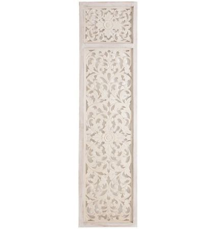 Porte décoration orientale bois blanc décapé Prisca