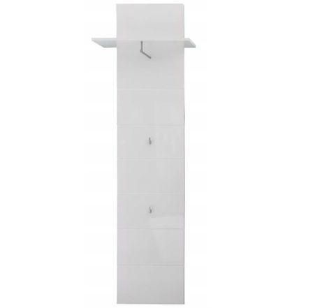 Porte-manteau 2 crochets blanc brillant Kelia 60 cm