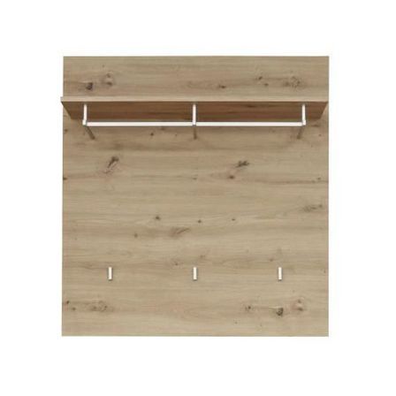 Porte-manteau 3 crochets bois chêne clair Kelia 91 cm