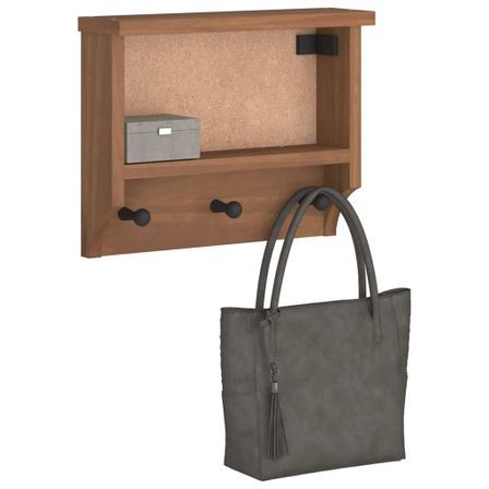 Porte-manteau mural SANDNES 45x12x35 cm bois massif pin
