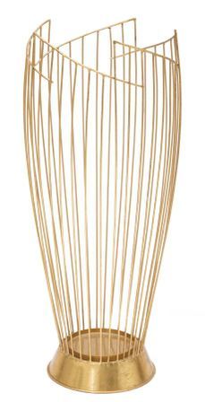 Porte-parapluie métal doré design géométrique élégant MONA