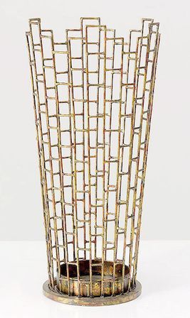 Porte-parapluie métal doré Oran