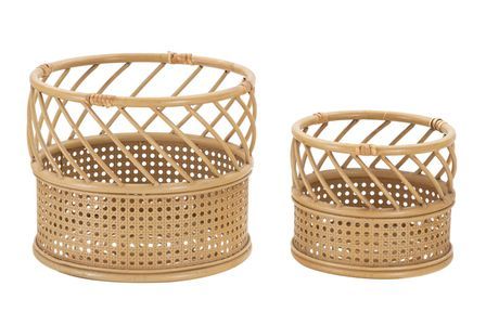 Porte-vases panama, lot de 2, ø 30 x 25-22 x 18 cm