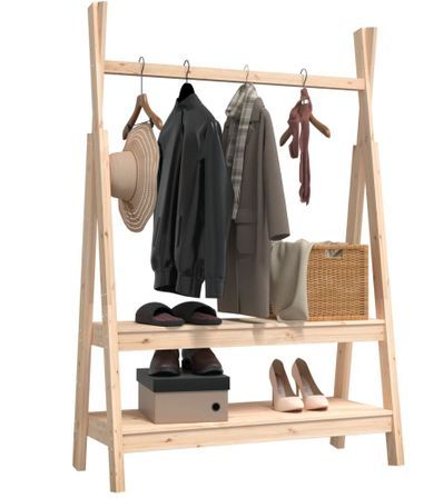 Porte-vêtements ZANKA – Bois de pin massif