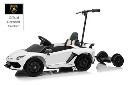 Porteur Lamborghini Aventador SVJ blanc