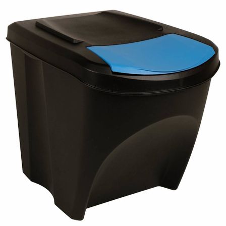 Poubelles empilables 3 pcs Anthracite 75 L