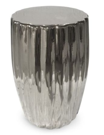 Pouf argent céramique Kancy