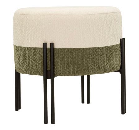 Pouf bicolore design moderne compact Julia