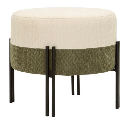 Pouf bicolore design moderne Julia