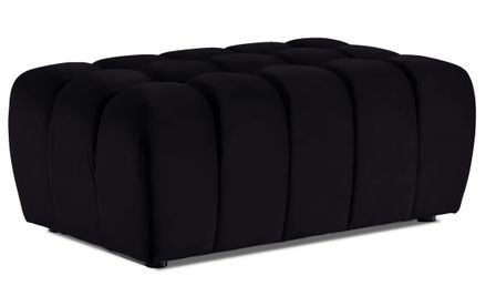 Pouf capitonné LARKO velours