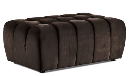 Pouf capitonné LARKO velours