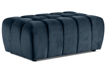 Pouf capitonné LARKO velours