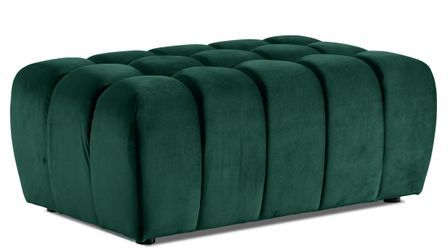 Pouf capitonné LARKO velours