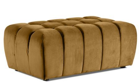 Pouf capitonné LARKO velours