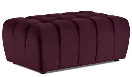 Pouf capitonné LARKO velours