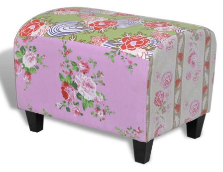 Pouf capitonné PATCHWORK style de pastoralisme