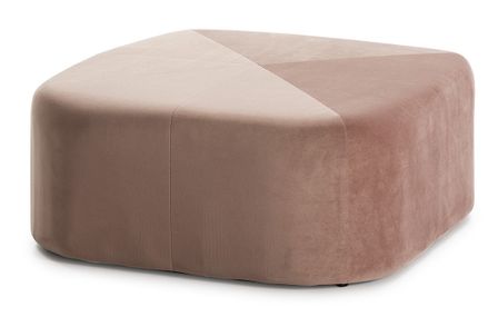 Pouf carré velours rose L 80 cm