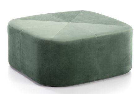 Pouf carré velours vert menthe L 80 cm