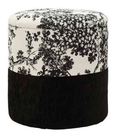 Pouf coffre de rangement style oriental tissu décoratif Caly