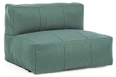 Pouf de jardin en aluminium vert d'eau Sady
