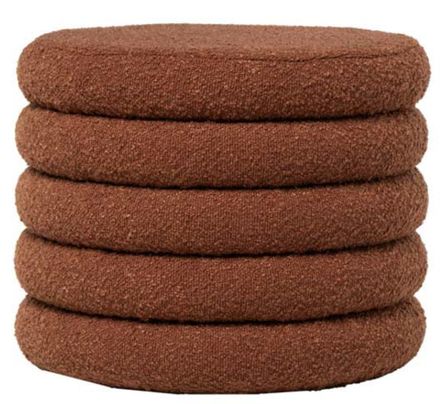 Pouf en tissu shearling avec rangement Kary