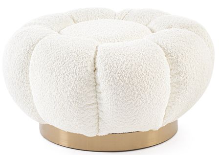 Pouf FLOREL – Élégance douce en tissu bouclette