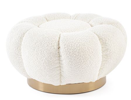 Pouf FLORE – Élégance douce en tissu bouclette