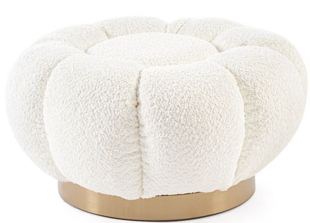 Pouf FLOREL – Élégance douce en tissu bouclette