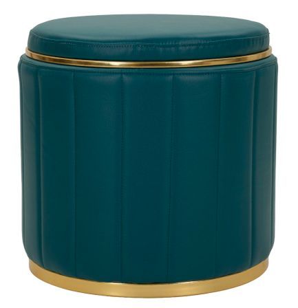 Pouf london avec queue de rangement, ø 46,5 x 44 cm
