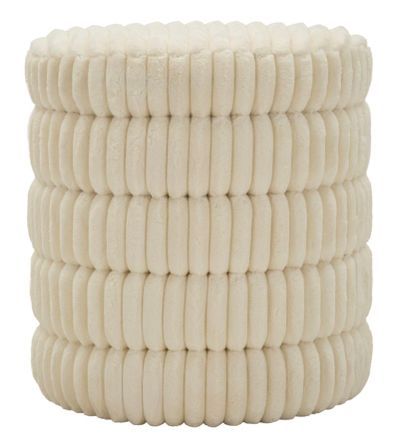 Pouf rond design bandes superposées contemporain Jairo