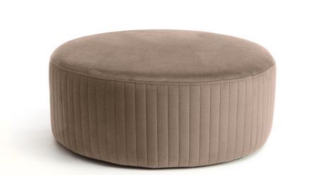Pouf rond en velours KARA – Confort absolu