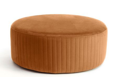 Pouf rond en velours KARA – Confort absolu