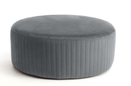 Pouf rond en velours KARA – Confort absolu