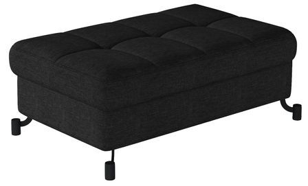 Pouf tissu matelassé avec coffre de rangement LORI