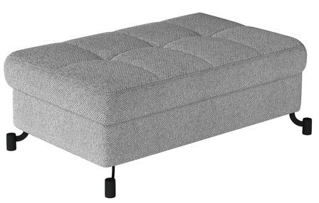 Pouf tissu matelassé avec coffre de rangement LORI
