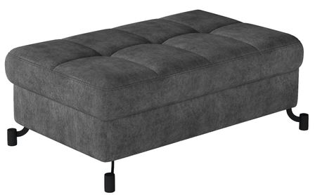 Pouf tissu matelassé avec coffre de rangement LORI