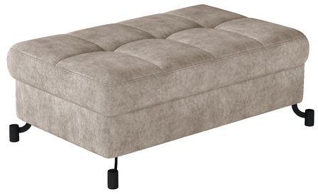 Pouf tissu matelassé avec coffre de rangement LORI