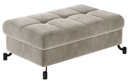 Pouf velours matelassé avec coffre de rangement LORI