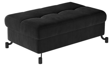 Pouf velours matelassé avec coffre de rangement LORI