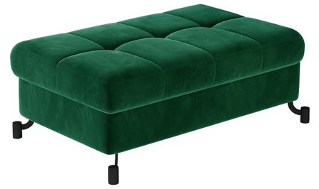 Pouf velours matelassé avec coffre de rangement LORI