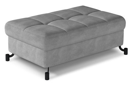 Pouf velours matelassé avec coffre de rangement LORI